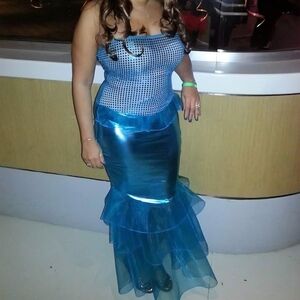 Elegant Blue Mermaid Dress